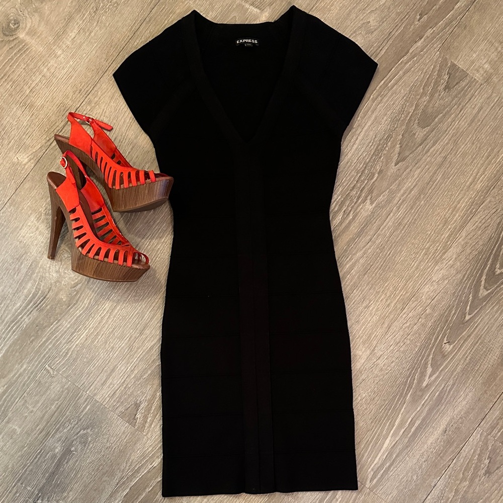 Express Black Bandage Dress